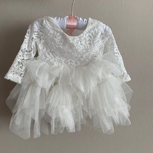 Lace flower girl dress